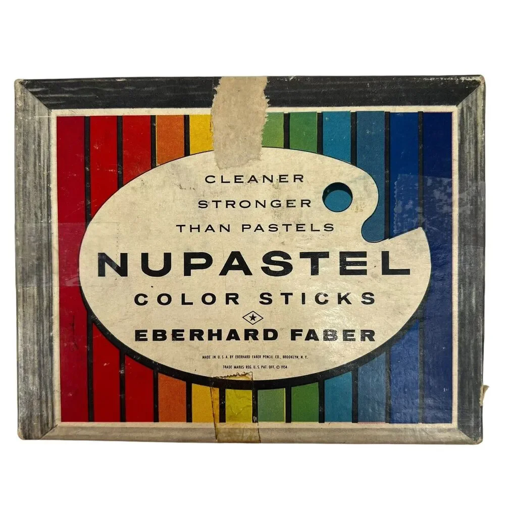 Vintage Nupastel Color Sticks Eberhard Faber Inc 12 Pieces Chalk Pastel USED‎